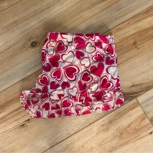 Victoria's Secret Silk Small Pajama Bottoms with Ruffles Valentine’s Day Hearts